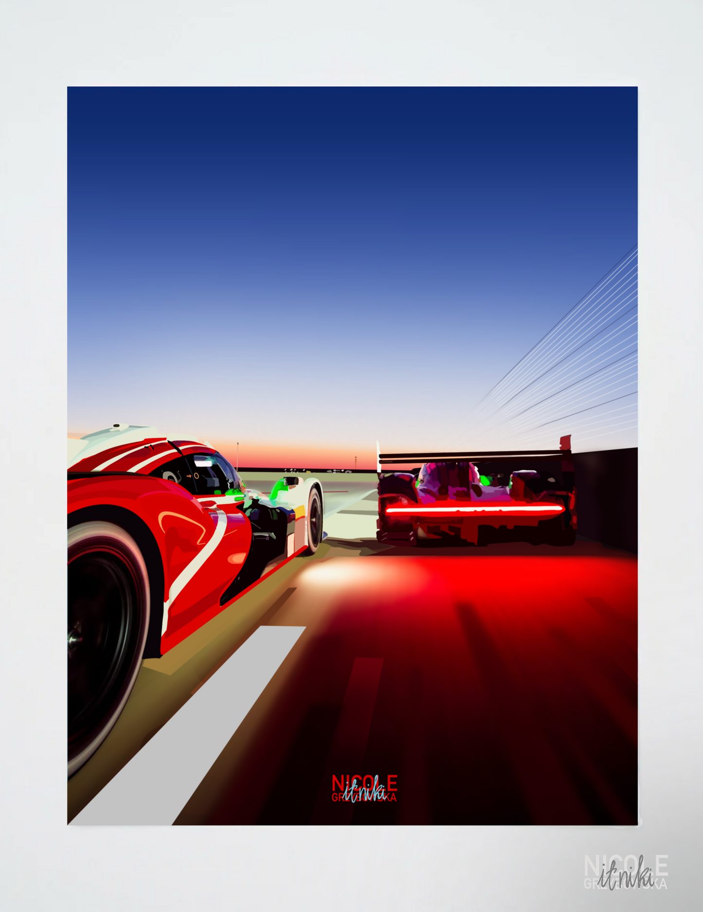 Plakat wyścig Daytona