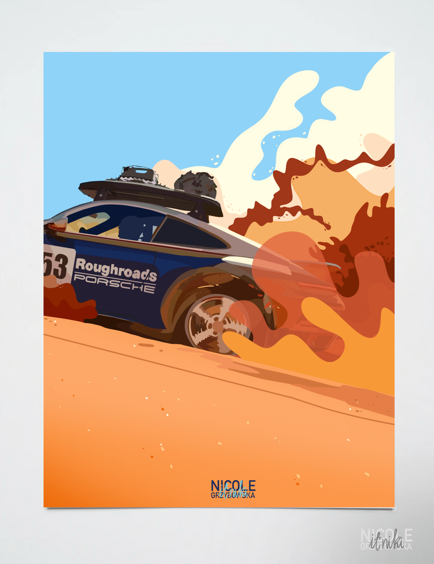 Plakat Porsche 911 "Dakar"