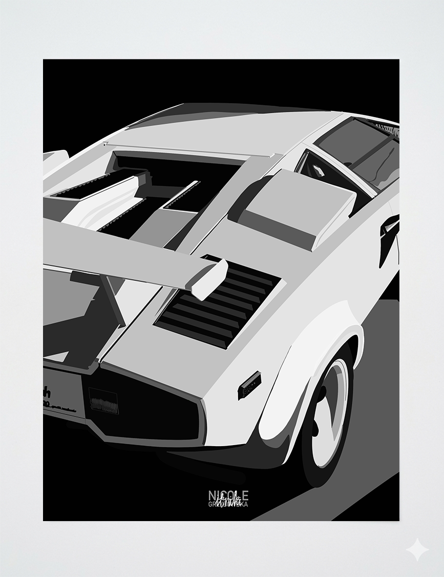 Plakat Lamborghini Countach – klasyczna dekoracja ścienna