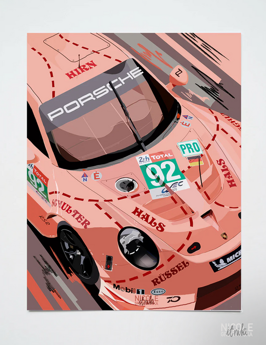 Plakat Porsche 911 RSR "Pig"