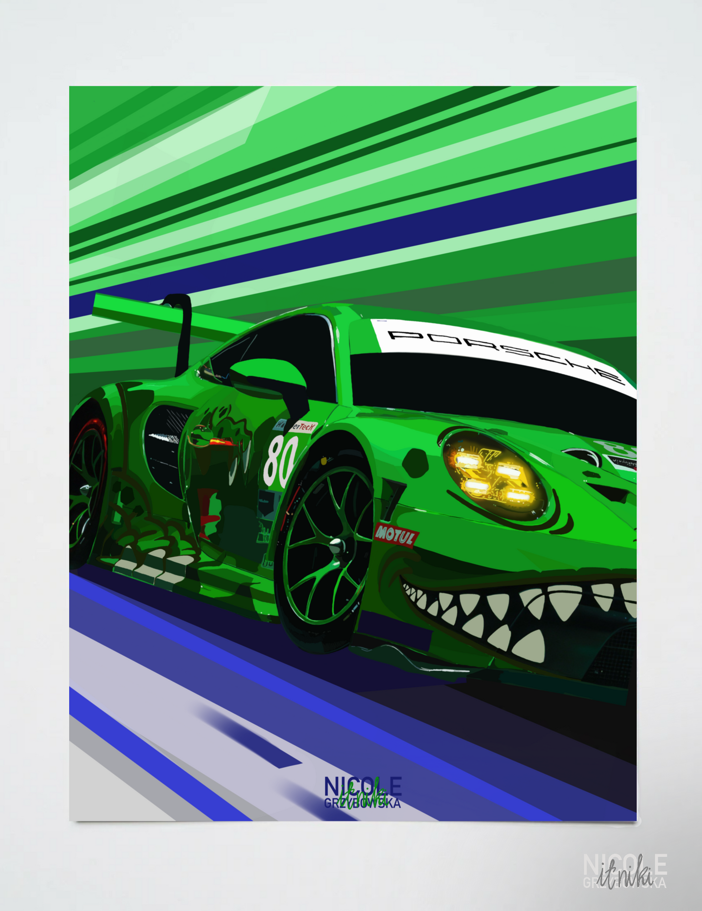 Plakat Porsche 911 GT3R "Dino"