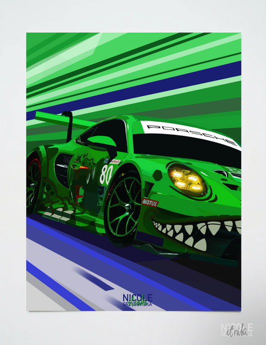 Plakat Porsche 911 GT3R "Dino"