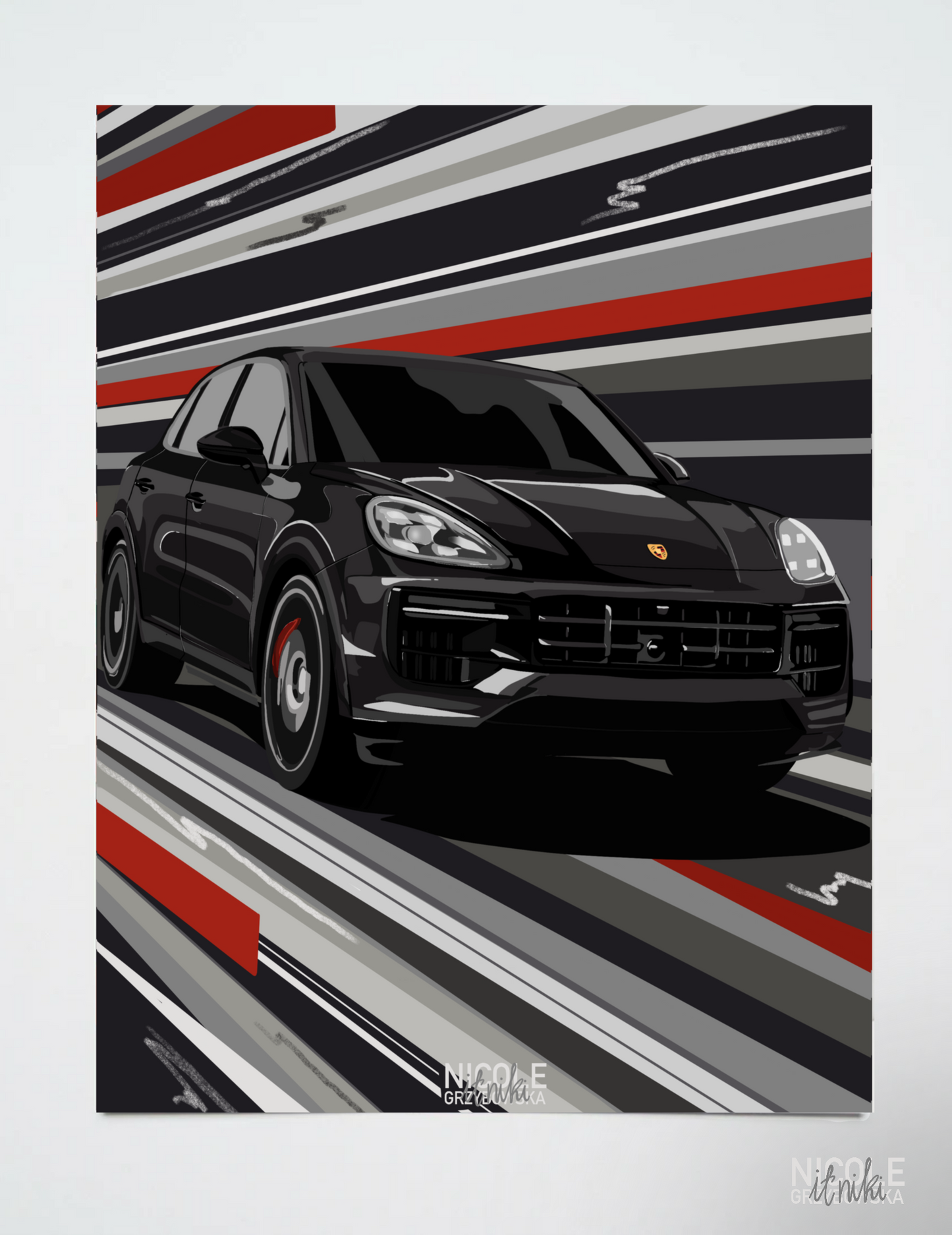 Plakat Porsche Cayenne Front