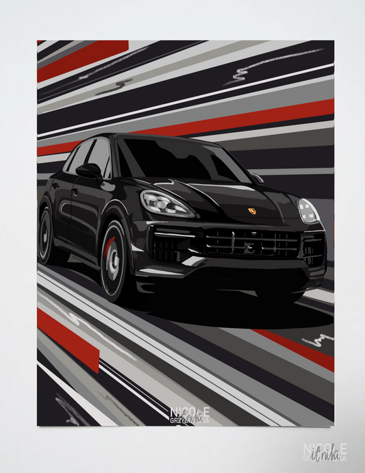 Plakat Porsche Cayenne Front