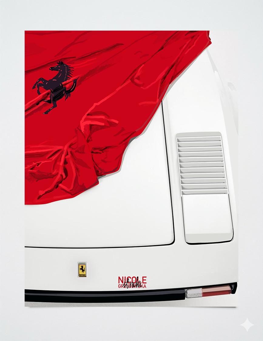 Plakat Ferrari 328 GTS – vintage dekoracja motoryzacyjna
