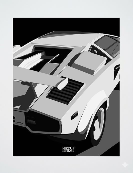 Plakat Lamborghini Countach – klasyczna dekoracja ścienna
