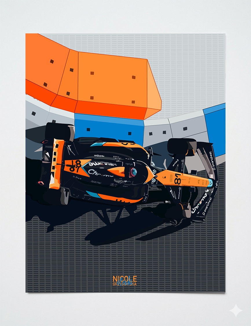 Plakat F1 McLaren – dekoracja ścienna dla fanów Formuły 1