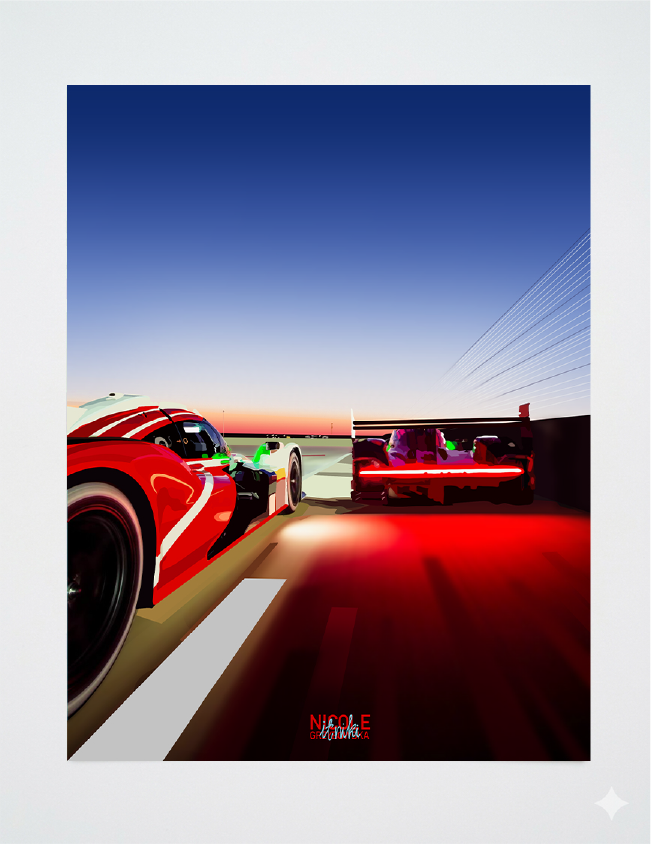 Plakat wyścig Daytona – motoryzacyjna dekoracja ścienna